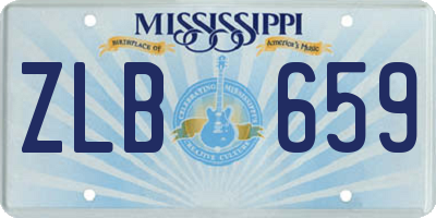 MS license plate ZLB659