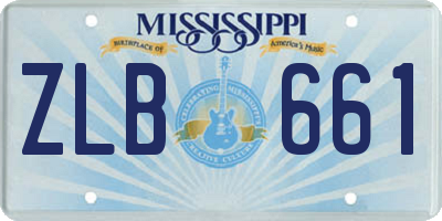 MS license plate ZLB661