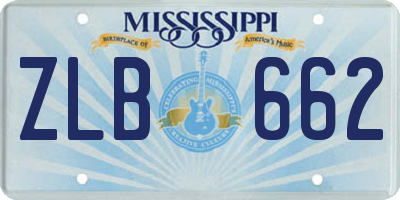 MS license plate ZLB662