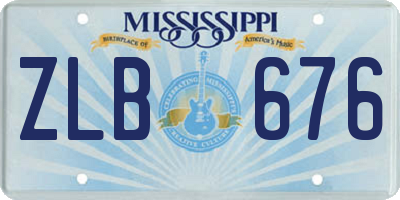 MS license plate ZLB676