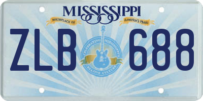 MS license plate ZLB688