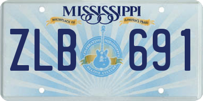 MS license plate ZLB691