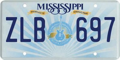 MS license plate ZLB697
