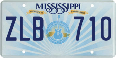 MS license plate ZLB710
