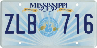 MS license plate ZLB716