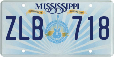 MS license plate ZLB718