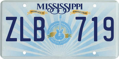 MS license plate ZLB719