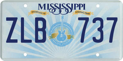 MS license plate ZLB737