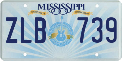 MS license plate ZLB739
