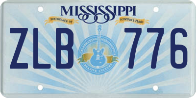MS license plate ZLB776