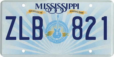 MS license plate ZLB821