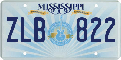 MS license plate ZLB822