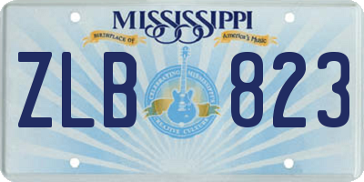 MS license plate ZLB823