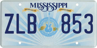 MS license plate ZLB853