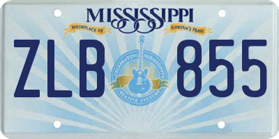 MS license plate ZLB855