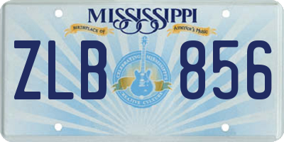 MS license plate ZLB856