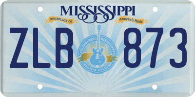 MS license plate ZLB873