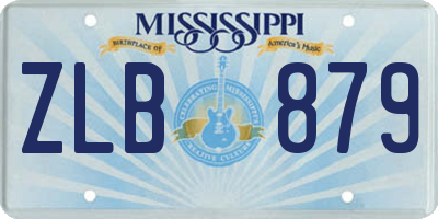 MS license plate ZLB879