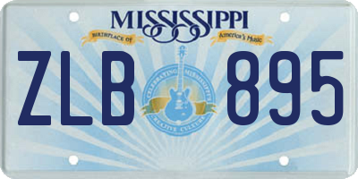 MS license plate ZLB895