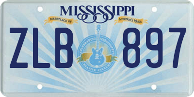 MS license plate ZLB897