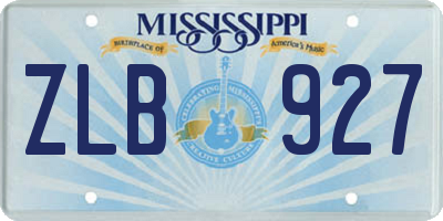MS license plate ZLB927