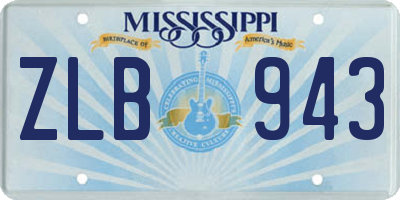 MS license plate ZLB943