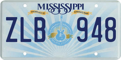 MS license plate ZLB948