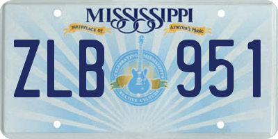 MS license plate ZLB951