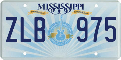 MS license plate ZLB975