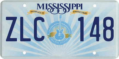 MS license plate ZLC148