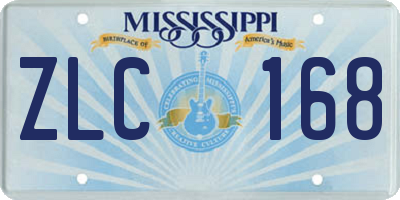 MS license plate ZLC168