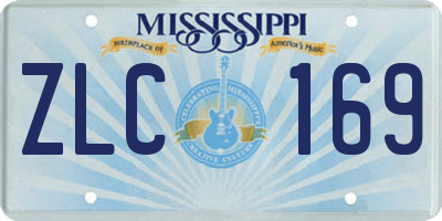 MS license plate ZLC169