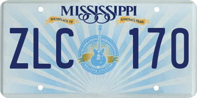 MS license plate ZLC170