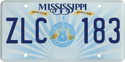 MS license plate ZLC183