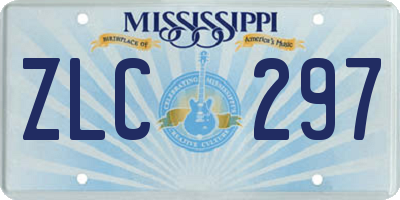 MS license plate ZLC297