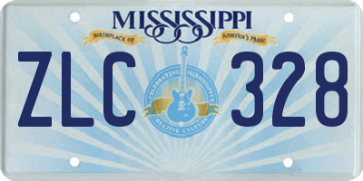 MS license plate ZLC328