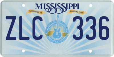 MS license plate ZLC336