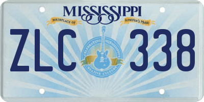 MS license plate ZLC338