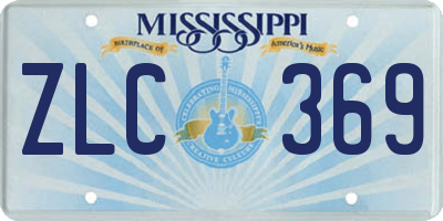 MS license plate ZLC369