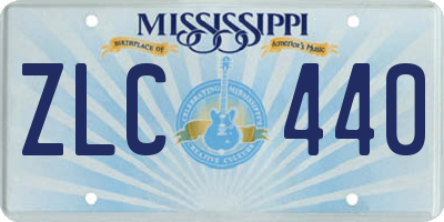MS license plate ZLC440