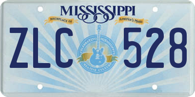 MS license plate ZLC528