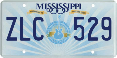 MS license plate ZLC529