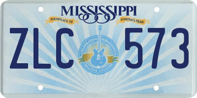 MS license plate ZLC573