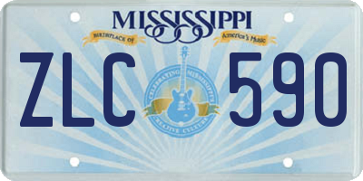 MS license plate ZLC590