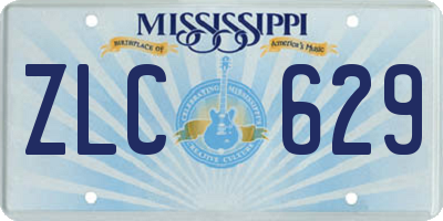 MS license plate ZLC629