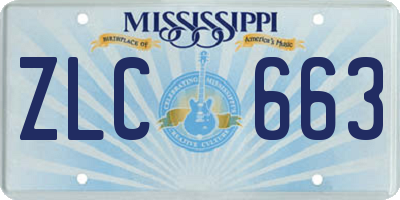 MS license plate ZLC663