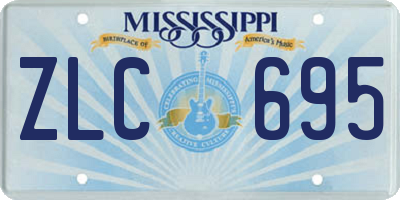 MS license plate ZLC695