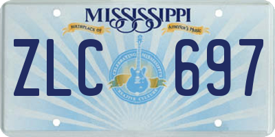 MS license plate ZLC697