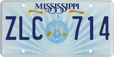 MS license plate ZLC714