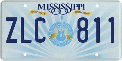 MS license plate ZLC811